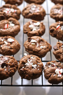 Peppermint Double Chocolate Chip Cookie